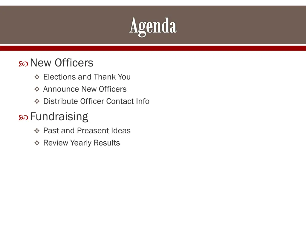 agenda