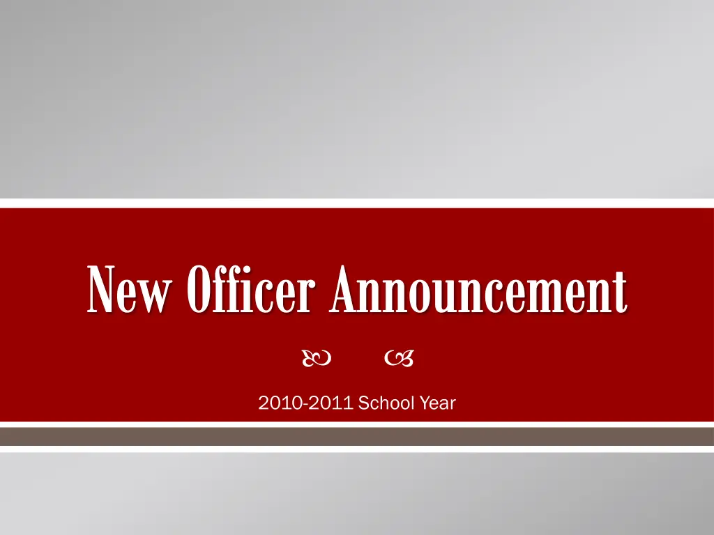 new officer announcement