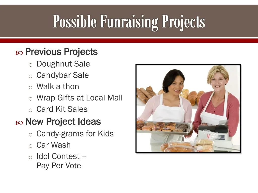 possible funraisingprojects