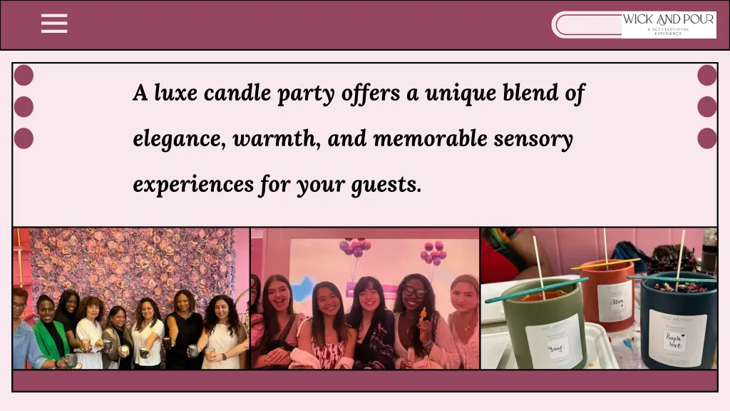 a luxe candle party offers a unique blend of