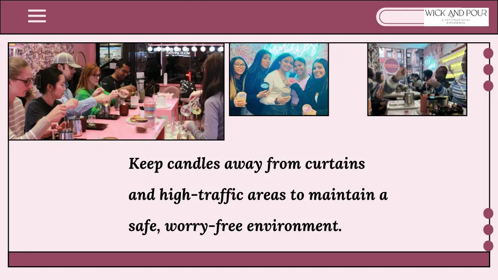 keep candles away from curtains