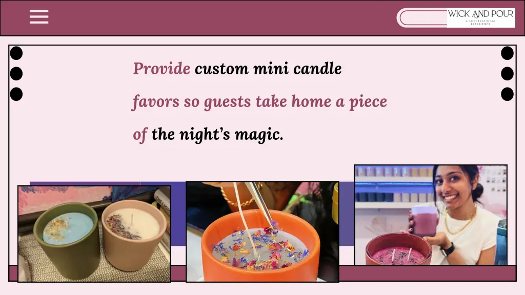 provide custom mini candle
