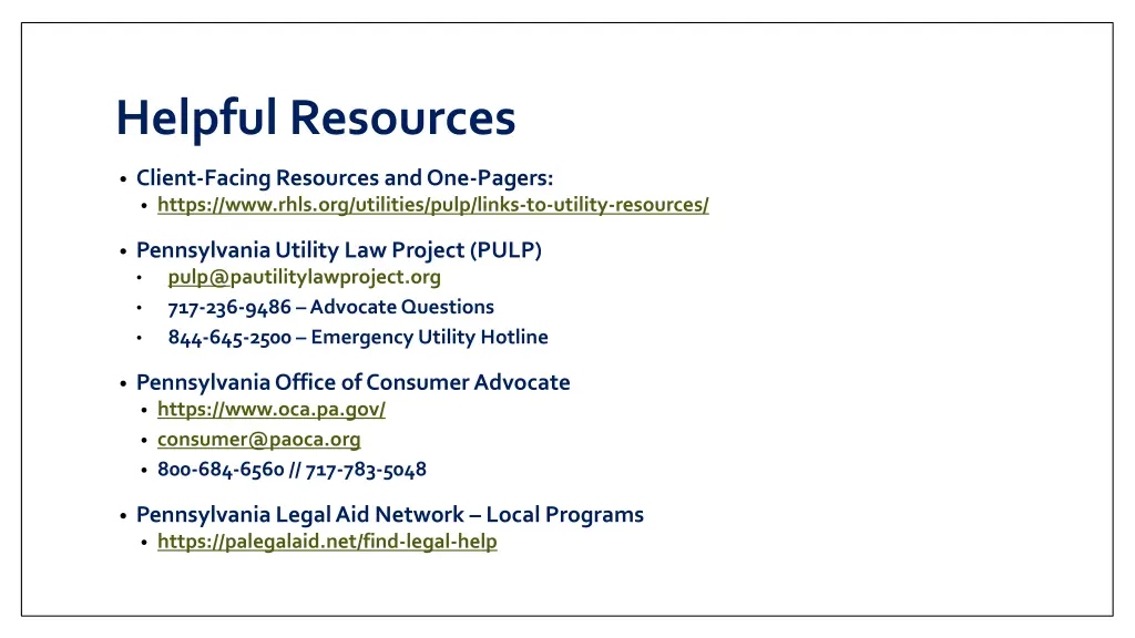 helpful resources