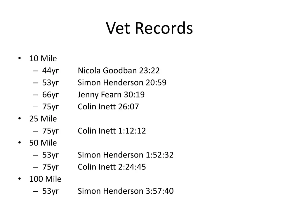 vet records