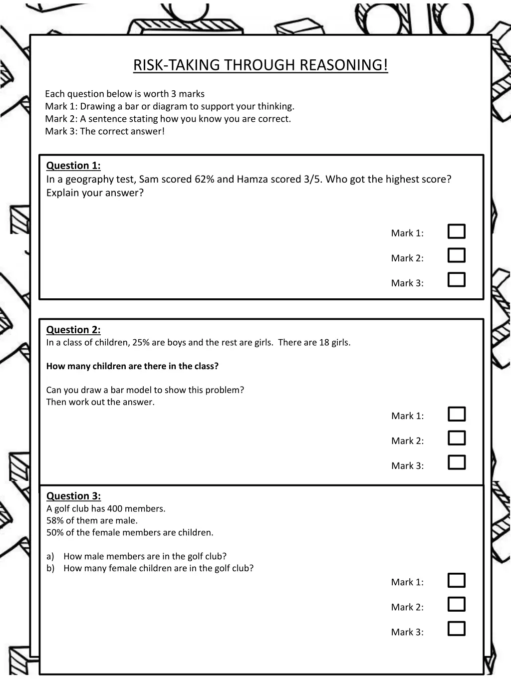 risk taking through reasoning 1