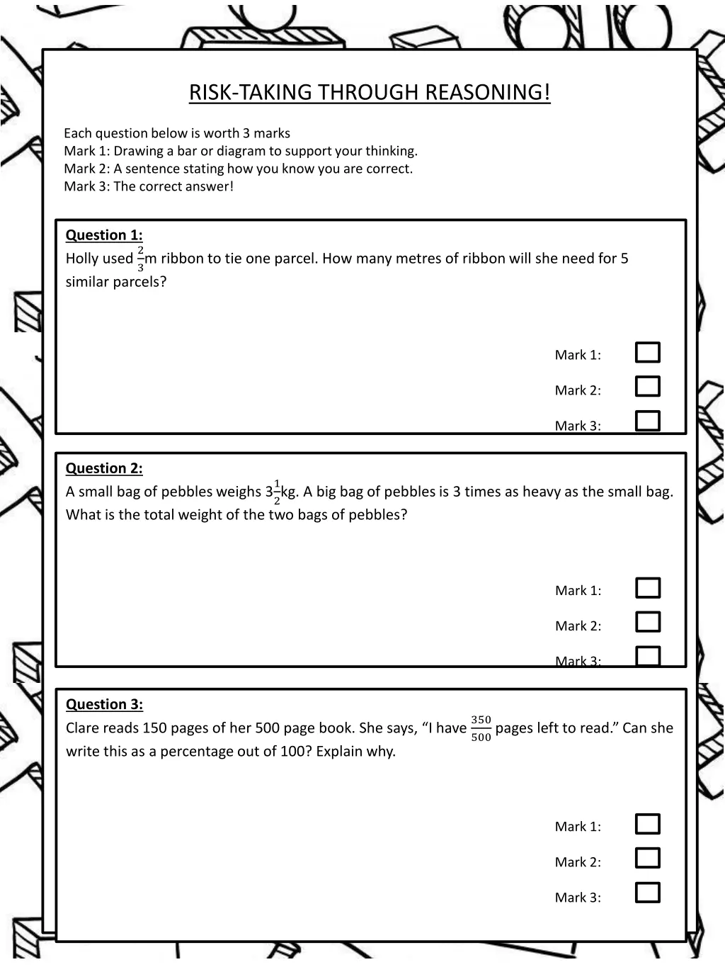 risk taking through reasoning