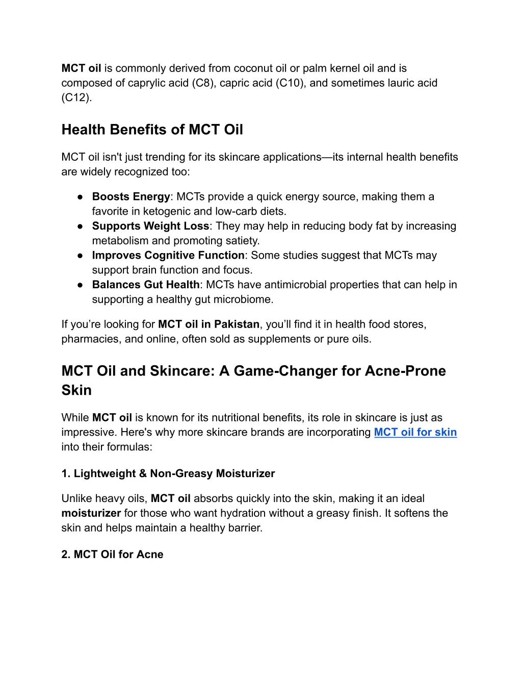 mct oil is commonly derived from coconut