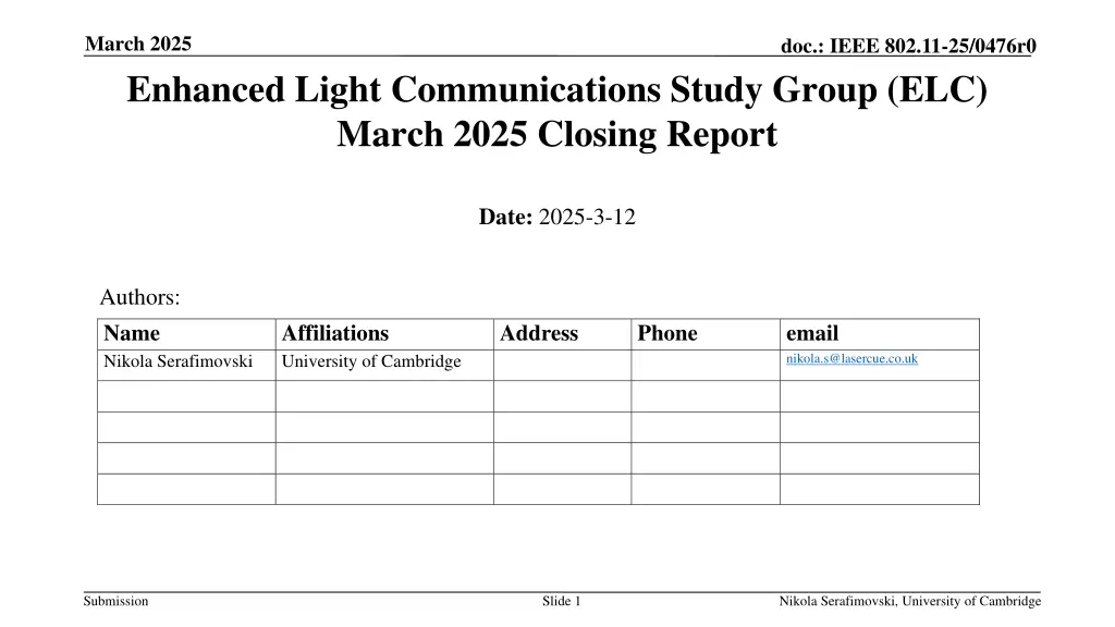 march 2025