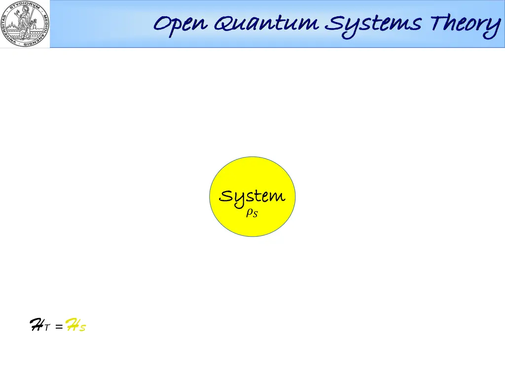 open open quantum quantum systems theory systems