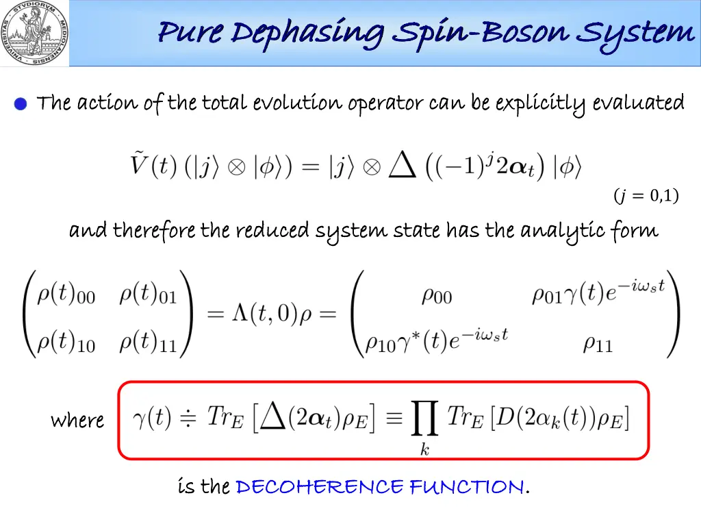 pure dephasing spin pure dephasing spin boson 1