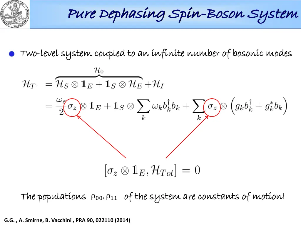 pure dephasing spin pure dephasing spin boson