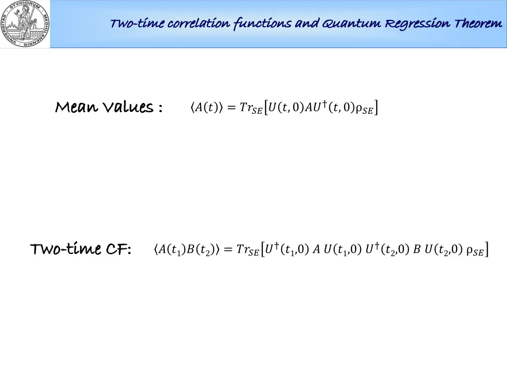 two two time correlation functions and quantum