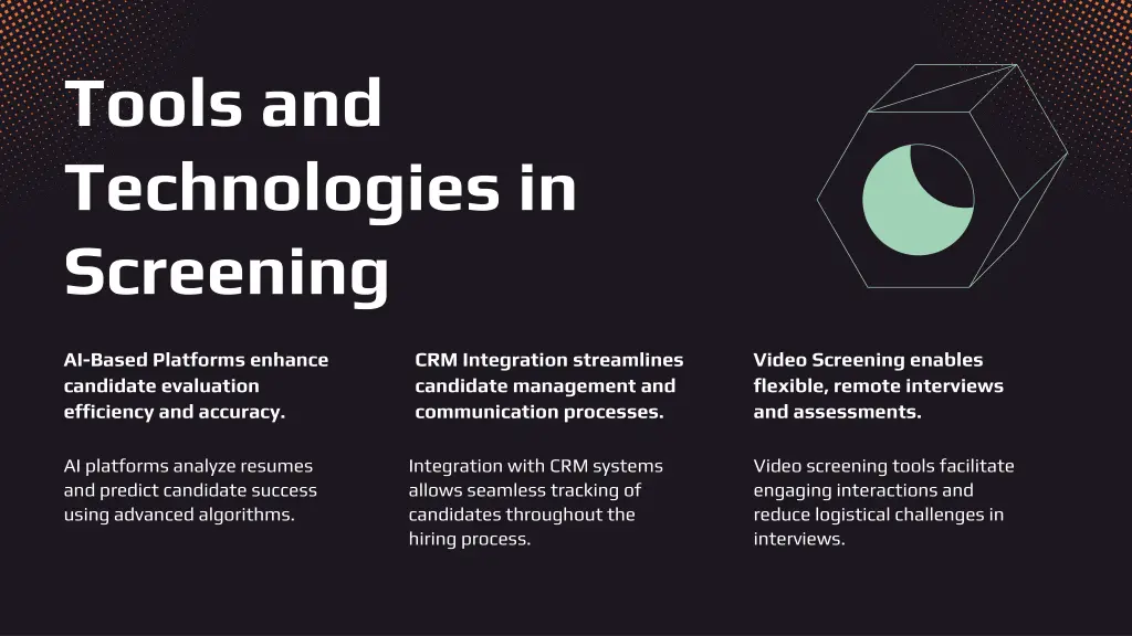 tools and technologies in screening