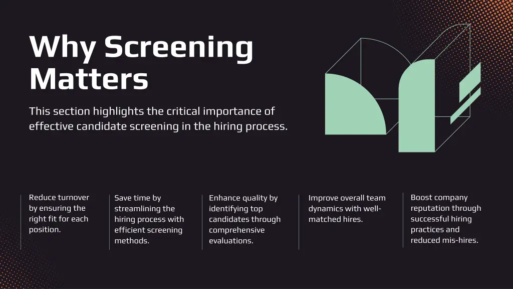 why screening matters