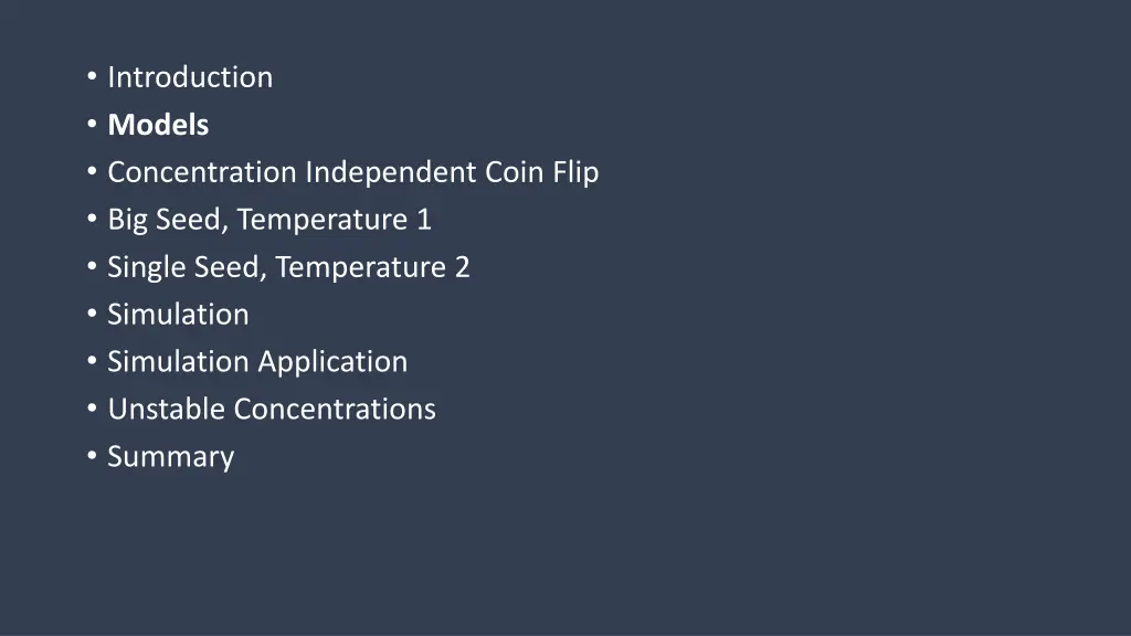 introduction models concentration independent 1