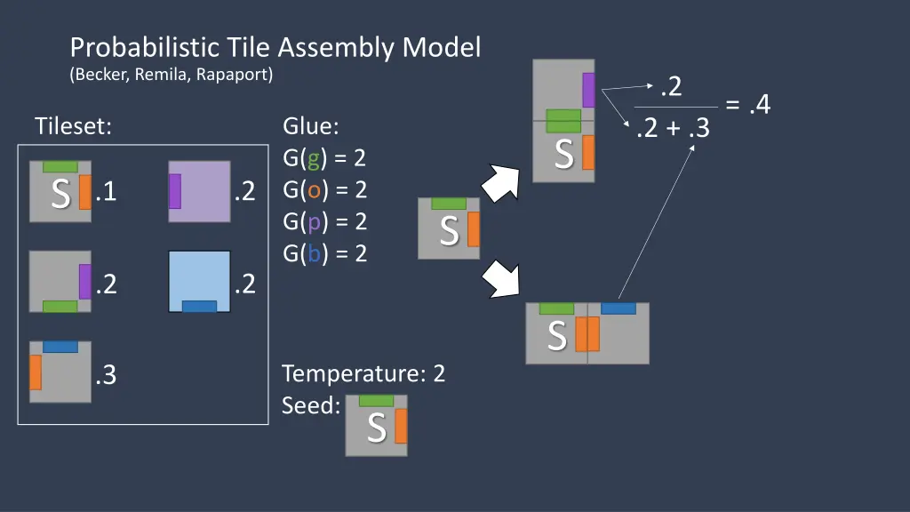 probabilistic tile assembly model becker remila 3