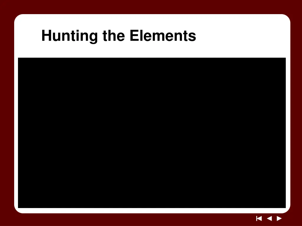 hunting the elements