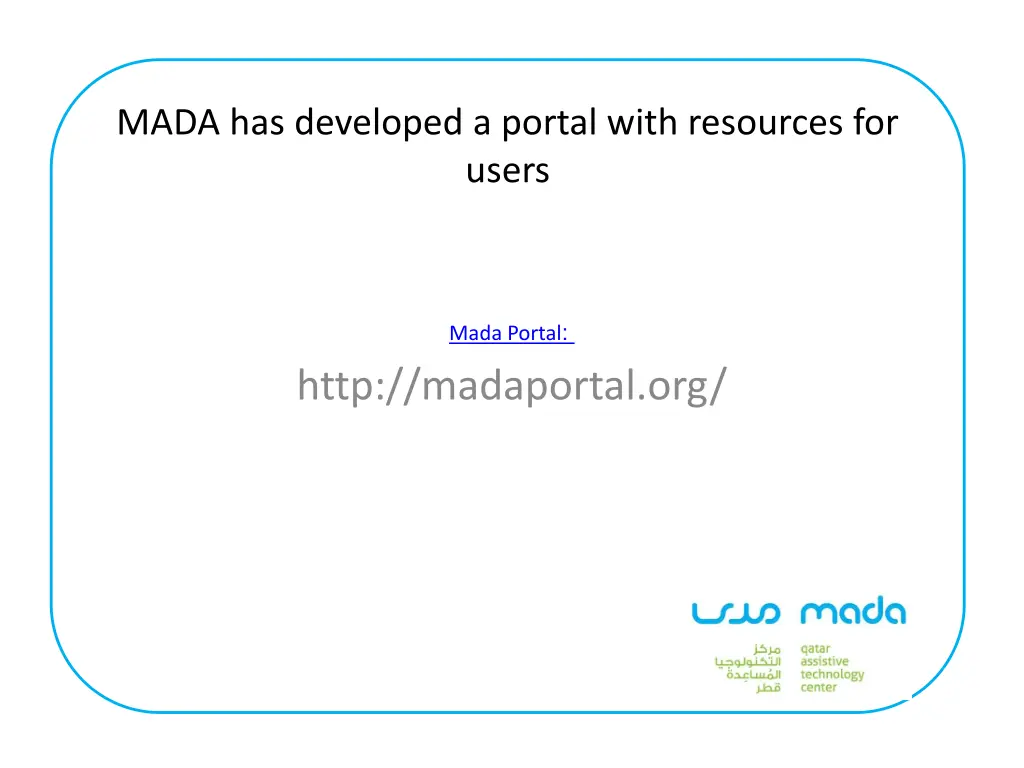 mada has developed a portal with resources