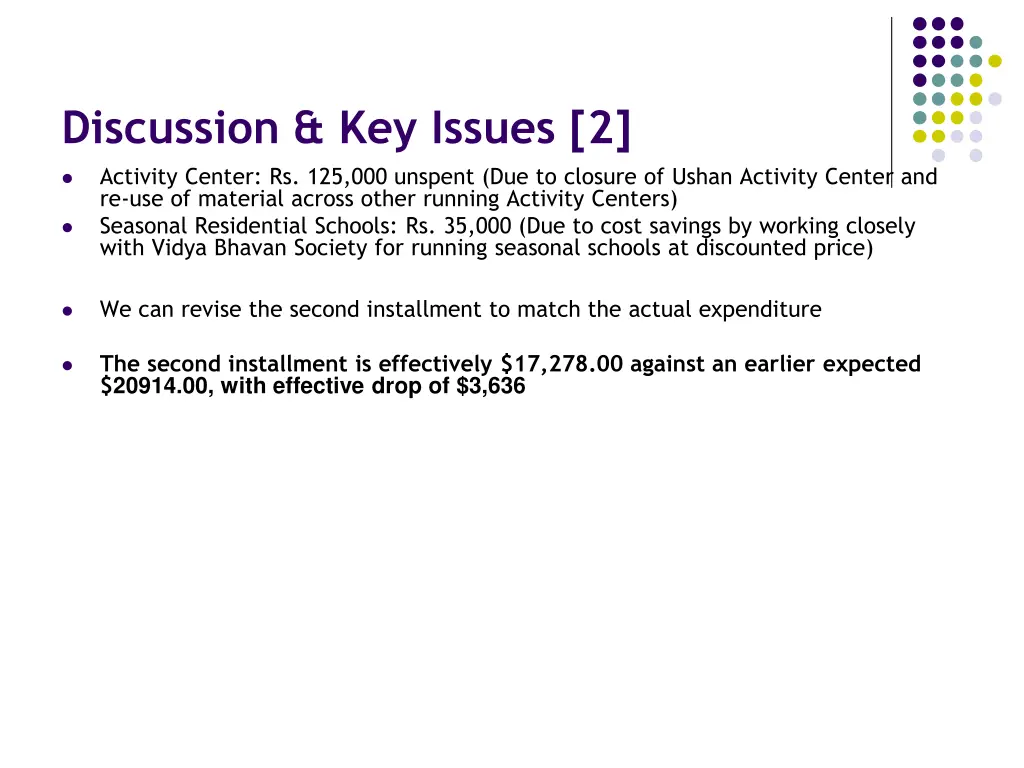 discussion key issues 2 activity center