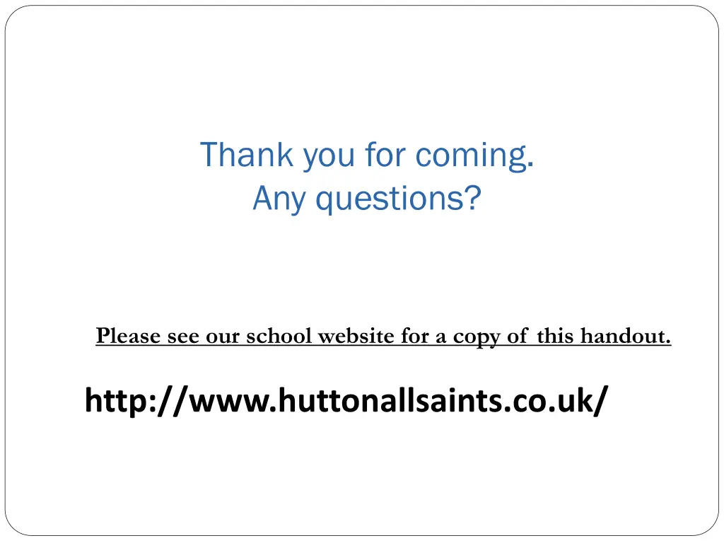 thank you for coming any questions