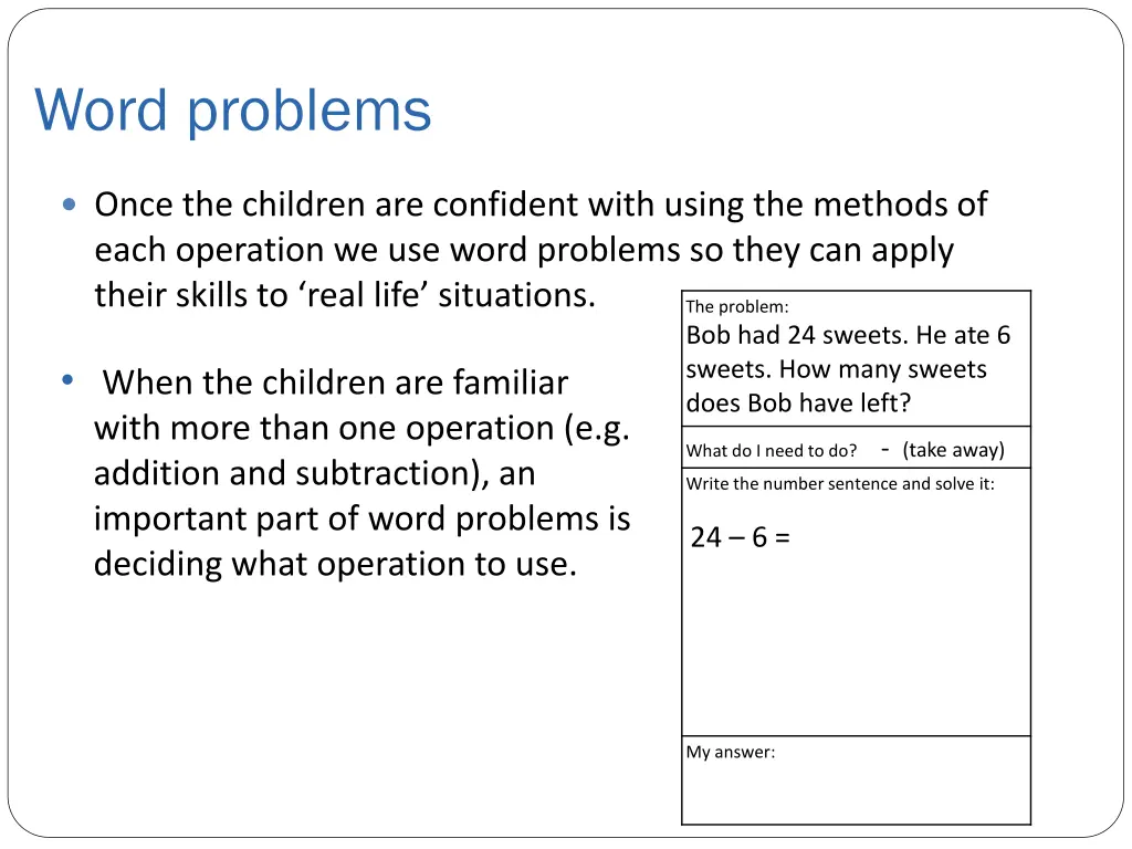word problems