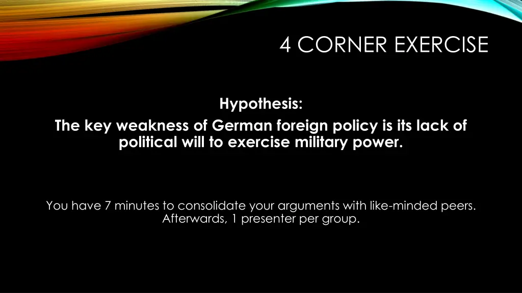 4 corner exercise
