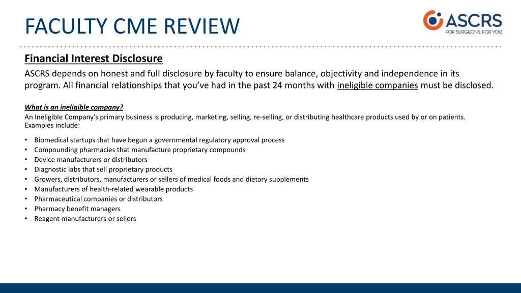 faculty cme review 2