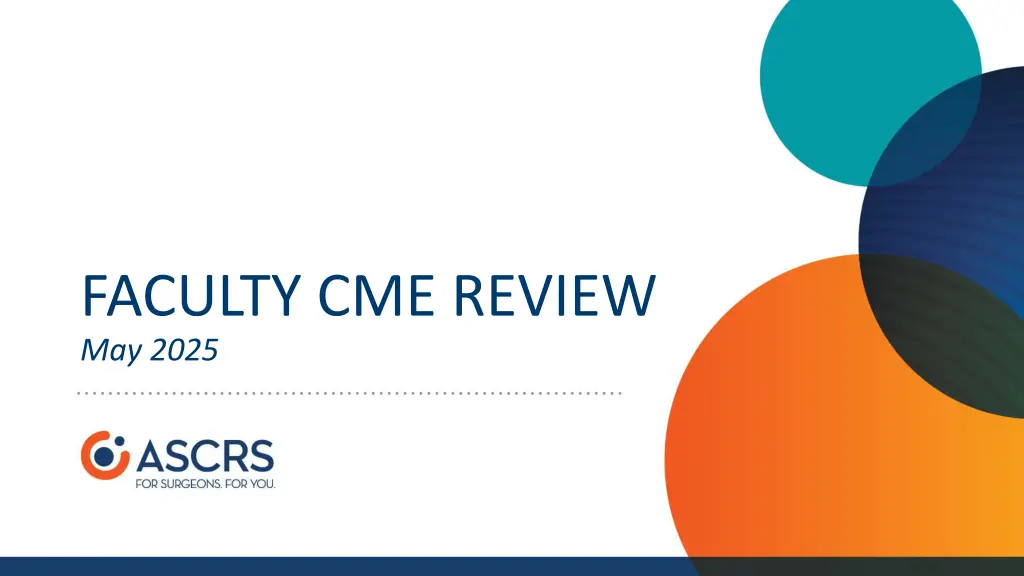 faculty cme review may 2025
