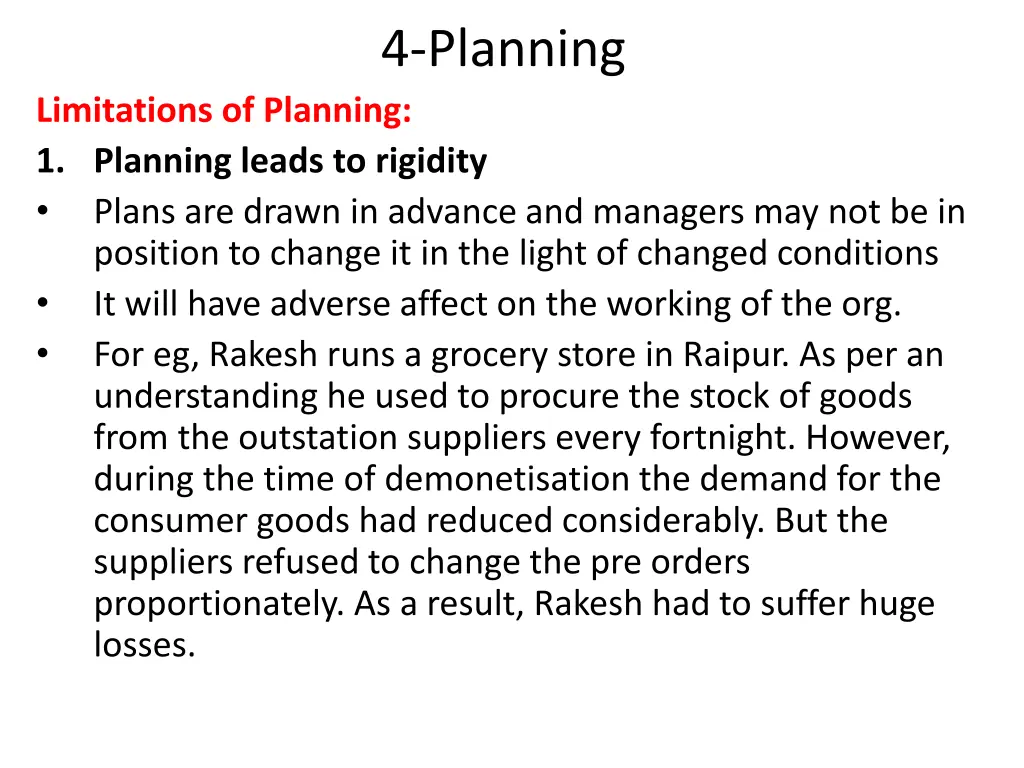 4 planning