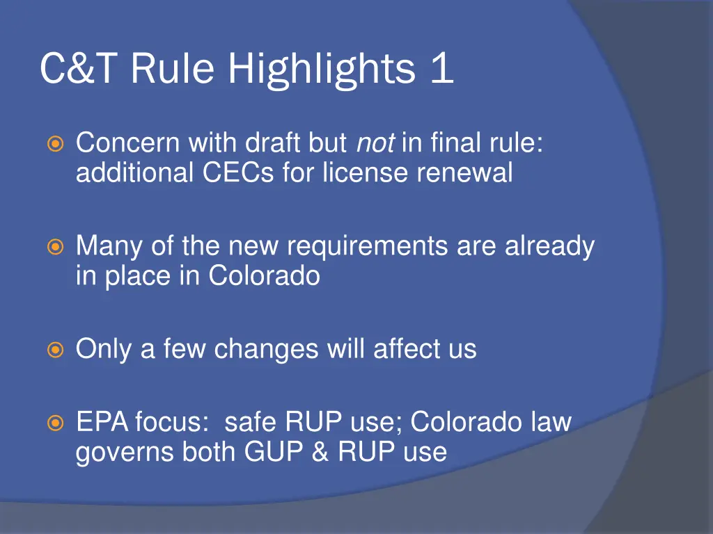 c t rule highlights 1