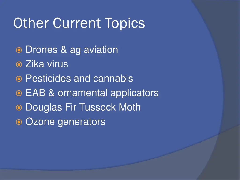other current topics