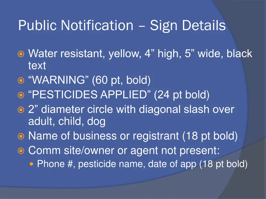 public notification sign details