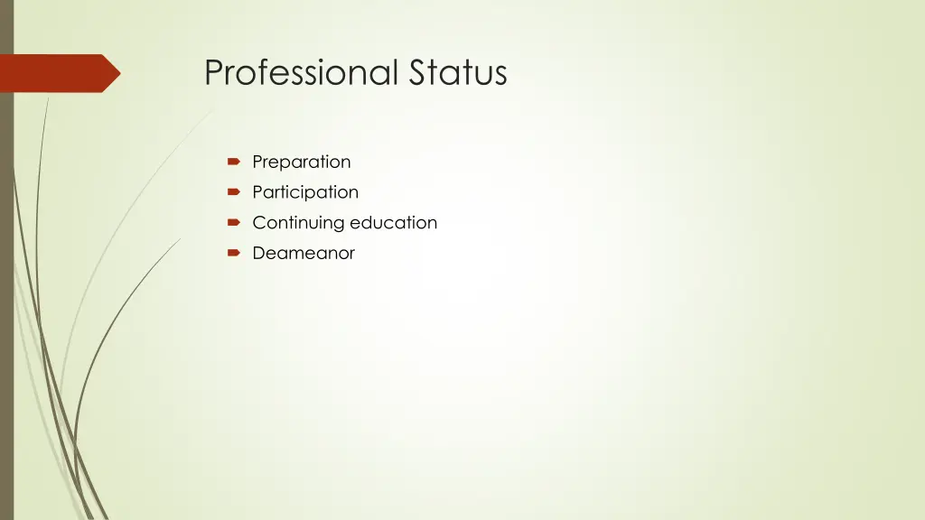 professional status