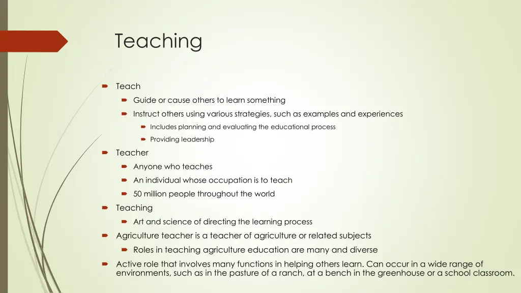 teaching
