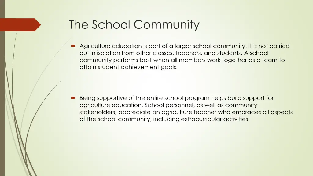 the school community