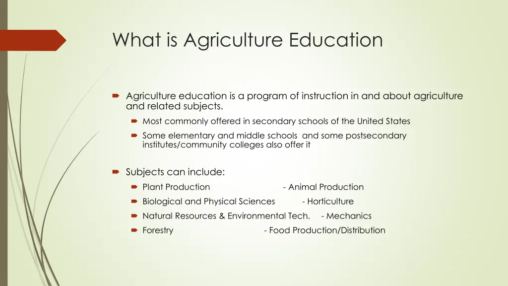 what is agriculture education