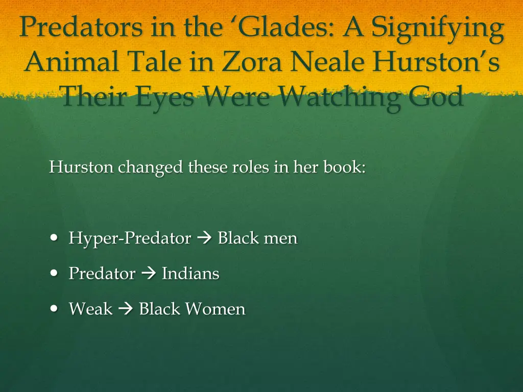 predators in the glades a signifying animal tale 1