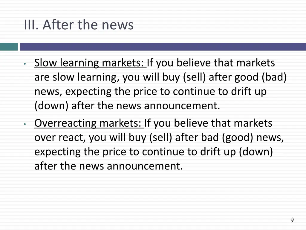 iii after the news