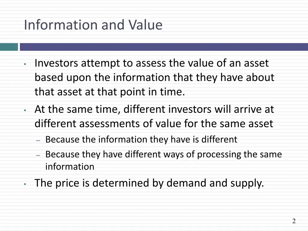 information and value