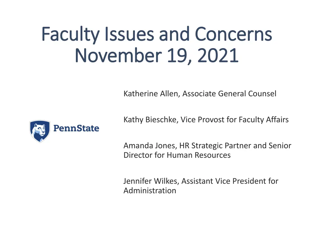 faculty issues and concerns faculty issues