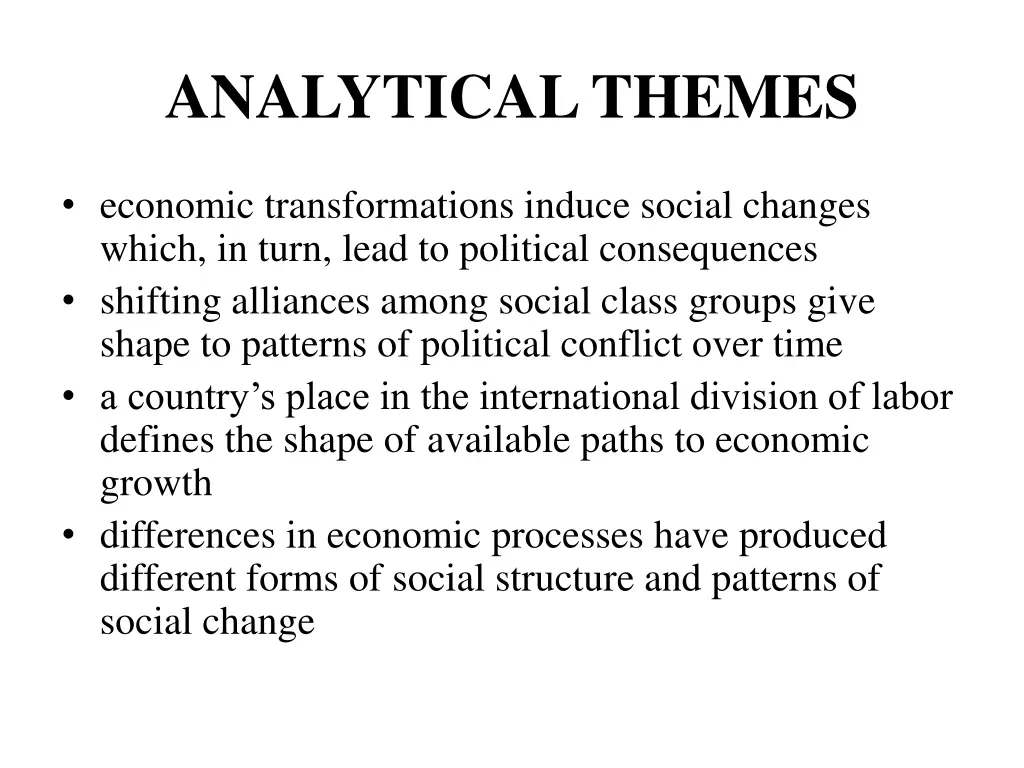 analytical themes