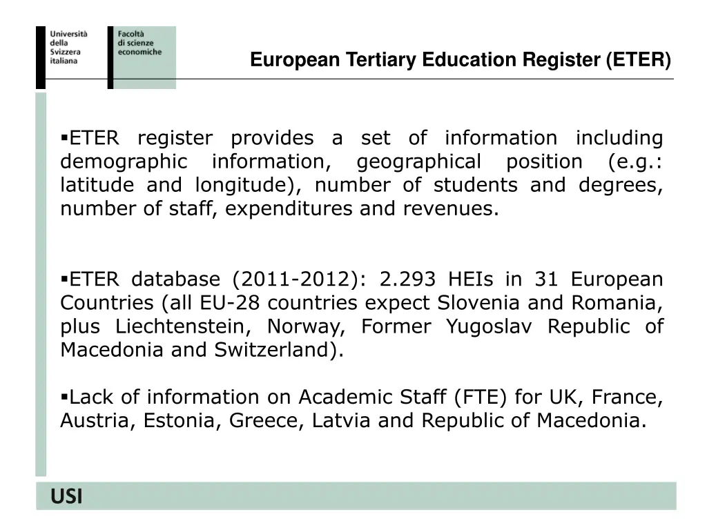 european tertiary education register eter