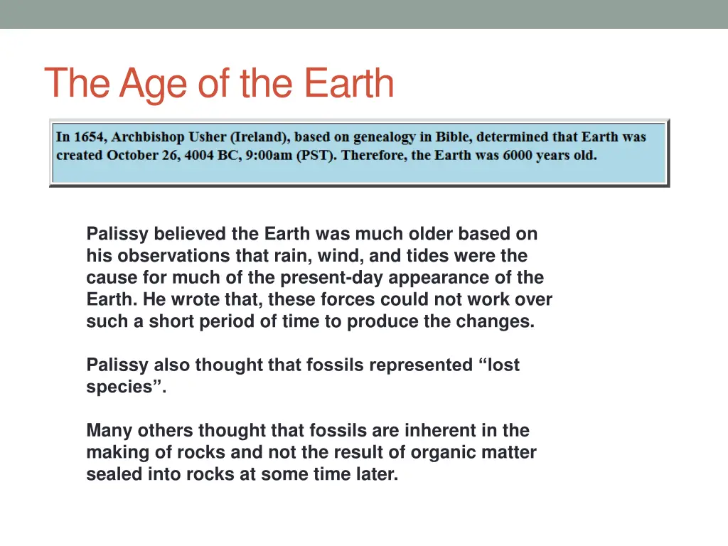 the age of the earth