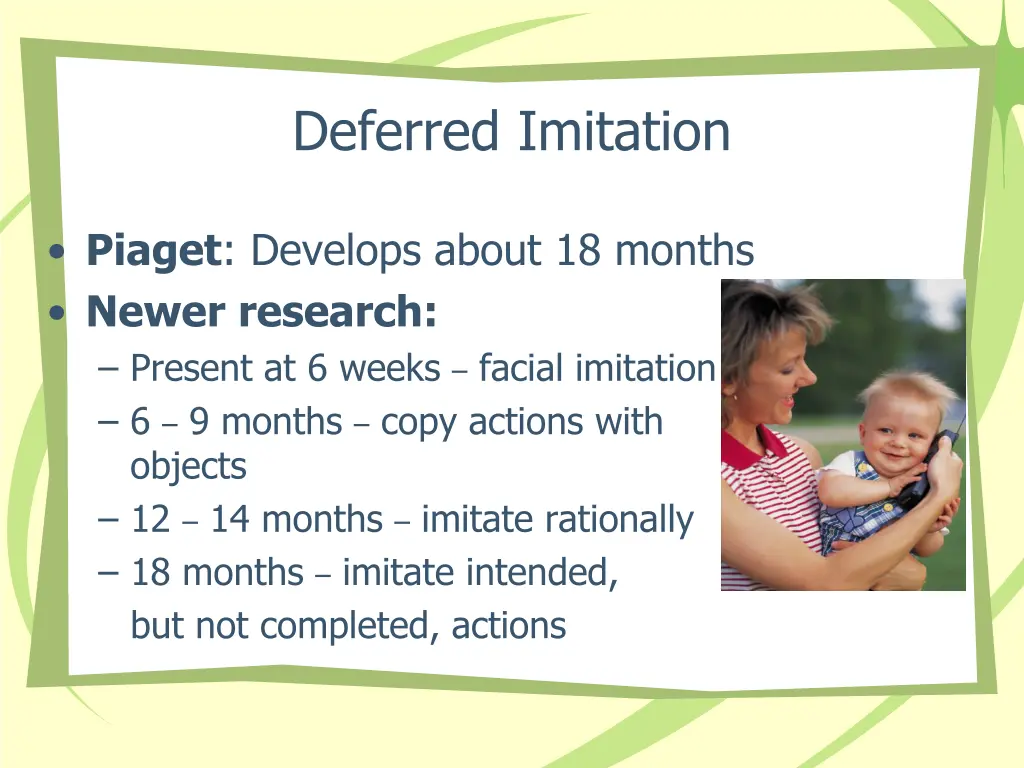 deferred imitation