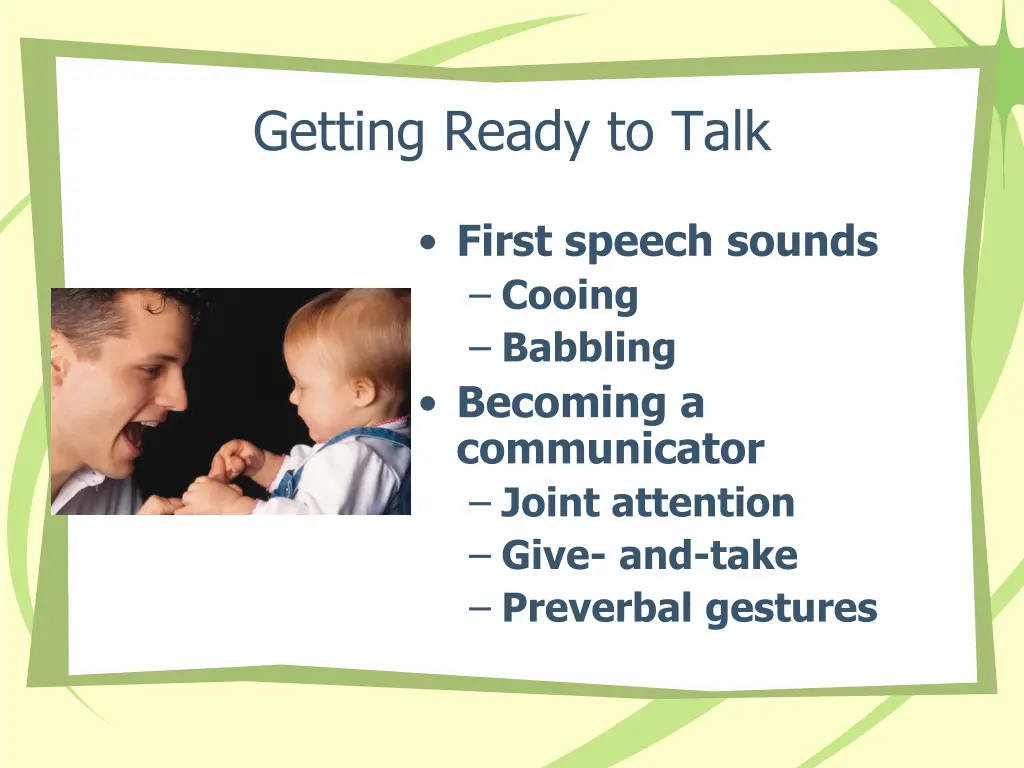 getting ready to talk