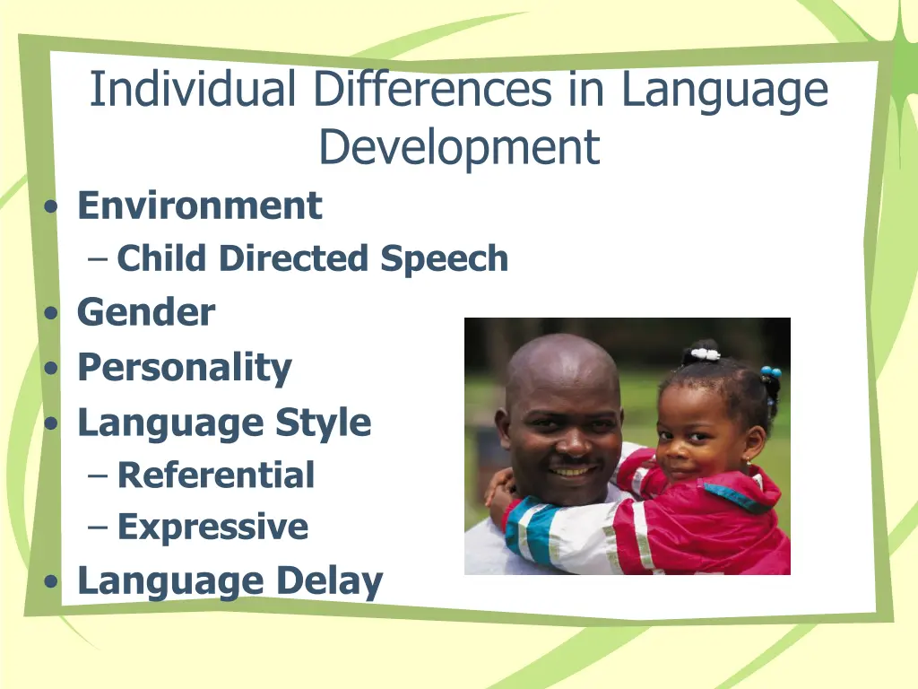individual differences in language development