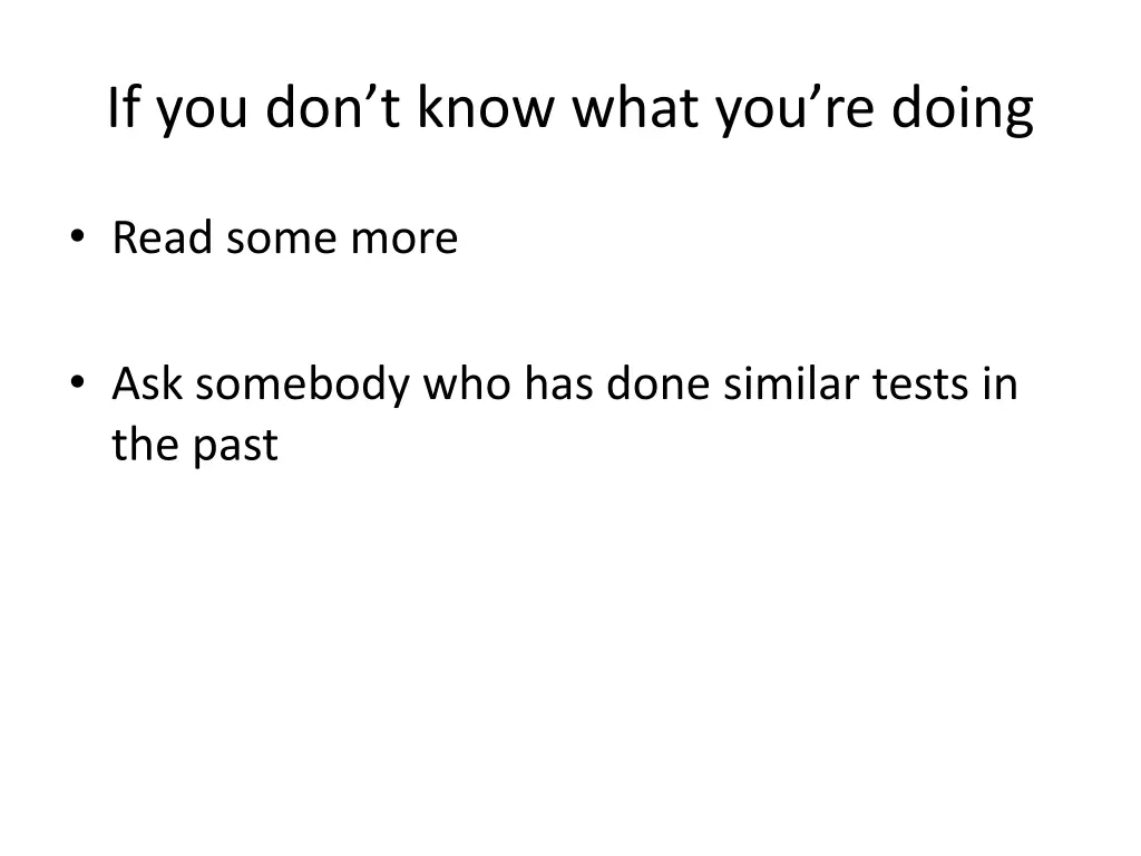 if you don t know what you re doing