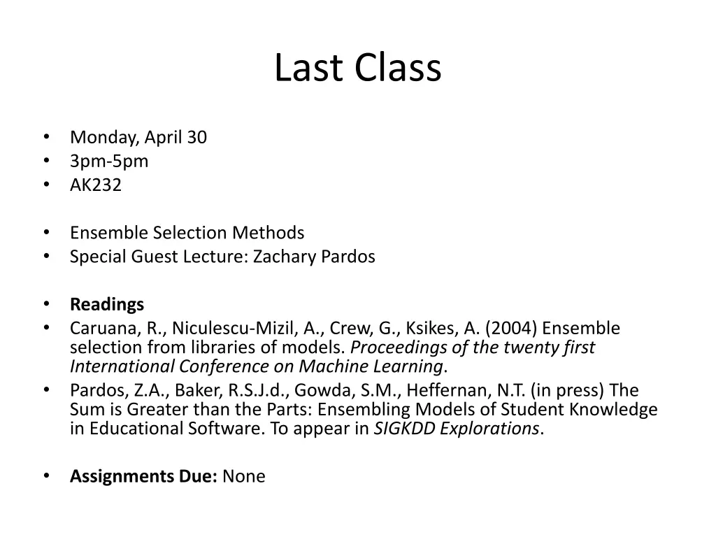last class