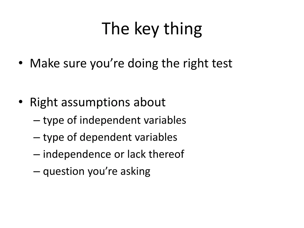 the key thing
