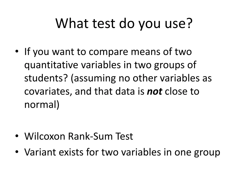 what test do you use 4